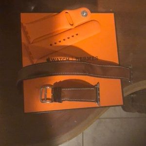 Hermès leather strap, box and sport strap